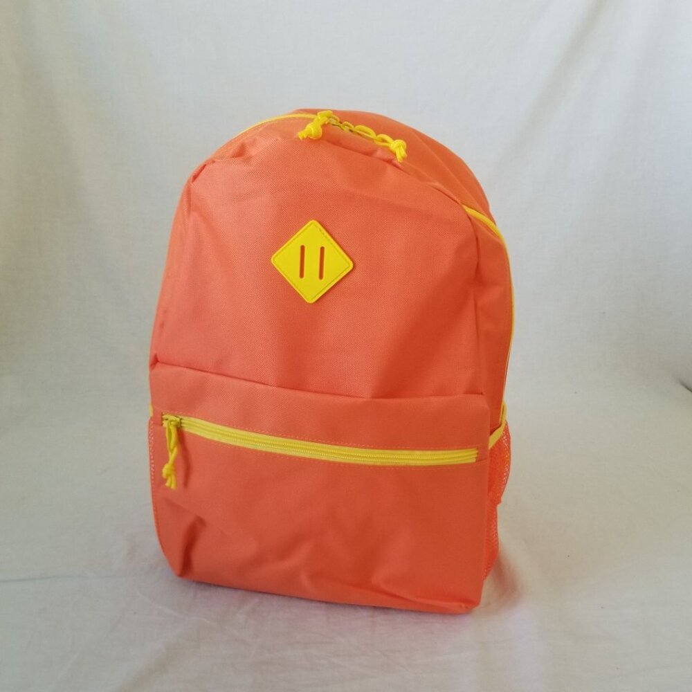 New! Lightweight Orange/Yellow Basic Backpack W/B… - image 2